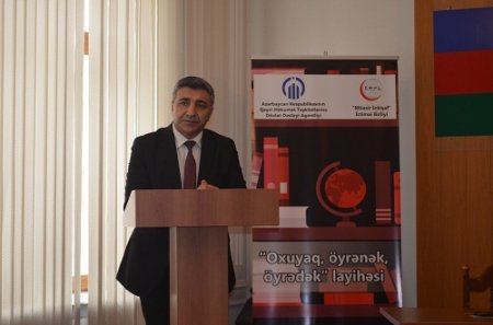 Ph.d  Mahammad Jabrailov spoke at the event 