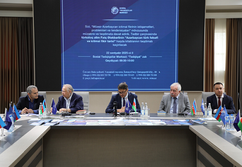 “Müasir Azərbaycan ictimai fikrinin istiqamətləri, problemləri və tendensiyaları” mövzusunda müzakirə və təqdimat keçirilib